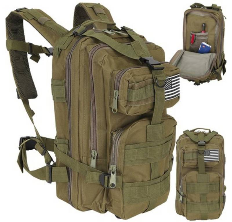 Trizand Tourenrucksack Touristenrucksack (Set, 1-tlg., wandern), ideal für Trekking, Survival, Camping oder den täglichen Einsatz von Trizand