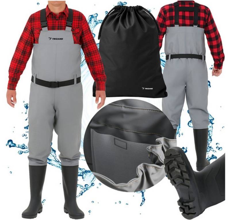 Trizand Wathose Angel-Wathose (Spar-Set, 1-tlg., verstellbar) bieten bequemen Sitz, auch über Thermokleidung problemlos tragbar von Trizand