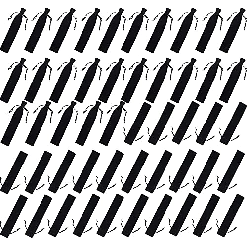 100 StüCk Samt Stift Tasche Schwarz Kordelzug Tasche Einzel Stift Halter Verpackung HüLle für Schule BüRo Werbe Geschenk 100 StüCk Samt Stift Tasche Schwarz Kordelzug Tasche Einzel Stift Halter Verpackung HüLle für Schule BüRo Werbe Geschenk von Trjgtas