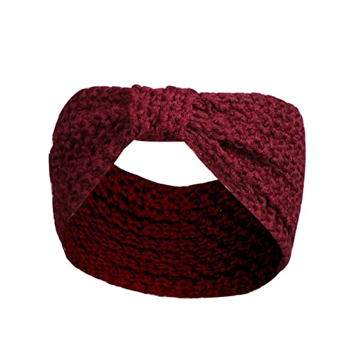 Band Sport Damen Weihnachten Stricken Handarbeit Friseur Kopfbedeckung Haarschutz Warmes Band Freundin Mode Stirnband Und for Mutter Und Geschenke Geburtstag Slip Haargummis (Color : D, Size : One S von Trjgtas