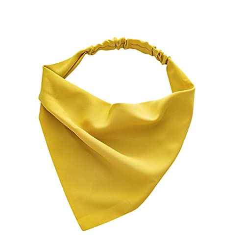 Mit Haarstirnbändern Kopftuch Kopfbandanas Schal Haarpunkt Krawatten Stück 1 Boho Haarpflege Haarbänder for Mädchen (Color : Giallo, Size : One Size) von Trjgtas