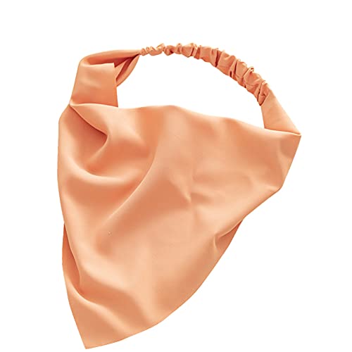 Mit Haarstirnbändern Kopftuch Kopfbandanas Schal Haarpunkt Krawatten Stück 1 Boho Haarpflege Haarbänder for Mädchen (Color : Orange, Size : One Size) von Trjgtas