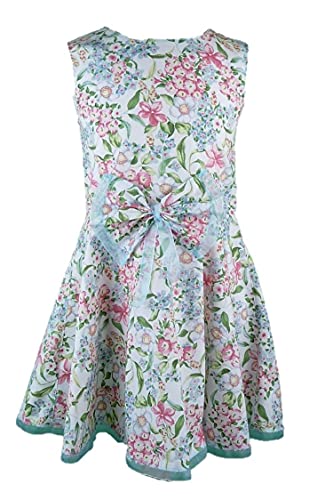 Sommerkleid Kleid Kinder Mädchen Pastell Baumwolle Schleife Blumen Trocadero handgefertigt von Trocadero - Mode für Kinder