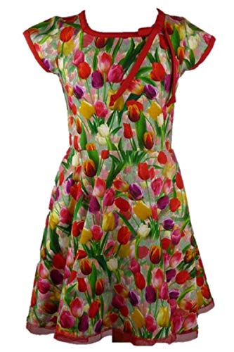 Trocadero Sommerkleid Blumenmuster Tulpen-Druck Mädchen handgemacht Baumwolle von Trocadero - Mode für Kinder
