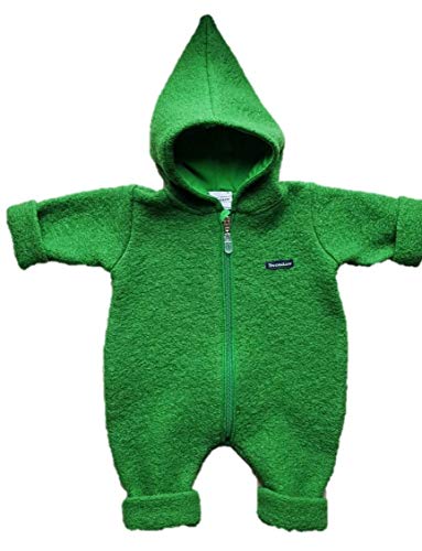 Trocadero Winter Baby Wollanzug Grün handgemacht warm Wollwalk von Trocadero - Mode für Kinder