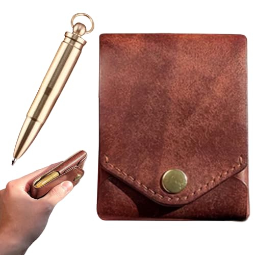 Trochate Leder Geldbörse | Geldbörse mit Kreditkartenfach | Universell Tragbar Outdoor Reisen Sport Einkaufen Herren Damen Wanderung von Trochate
