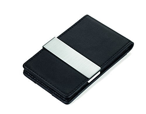 TROIKA CardSaver® KREDITKARTENETUI MIDNIGHT - CCC15-39/LE - Etui mit AUSLESESCHUTZ für Karten mit RFID- oder NFC-Chip durch Cryptalloy® Technologie - schwarz / schwarz - das Original von TROIKA von TROIKA