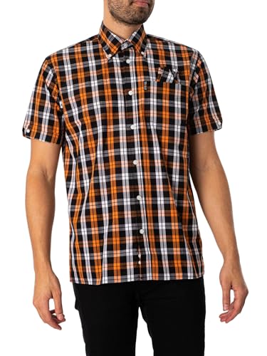 Trojan Herren Kurzärmliges Hemd mit Fensterscheiben-Karomuster, Mehrfarbig, M von Trojan