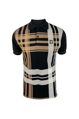 Trojan Oversize Check Panel Polo TR/8868 3XL Black von Trojan