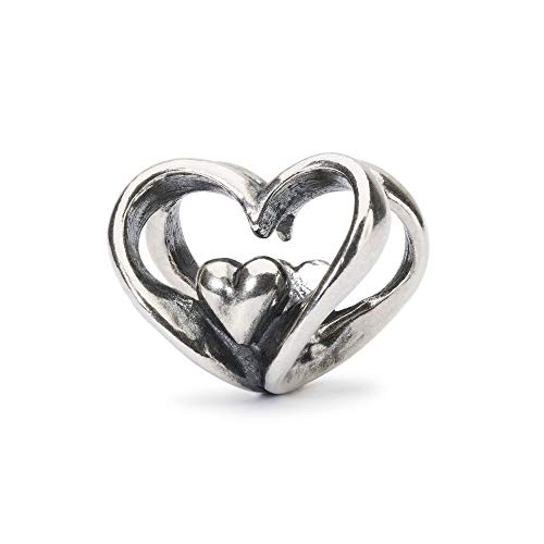 Trollbeads Charm Herz an Herz aus Sterling-Silber in der Farbe Silber, TAGBE-10202 von Trollbeads