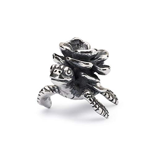 Trollbeads Charm Lotus Schildkröte aus Sterling-Silber in der Farbe Silber, TAGBE-40115 von Trollbeads