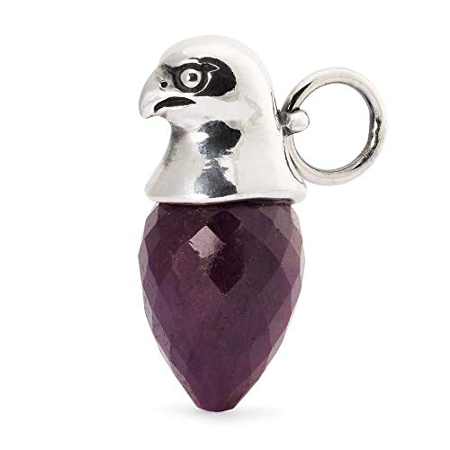 Trollbeads Damen-Bead 925 Sterling Silber Glas Rubin rot TAGBE-00044 von Trollbeads