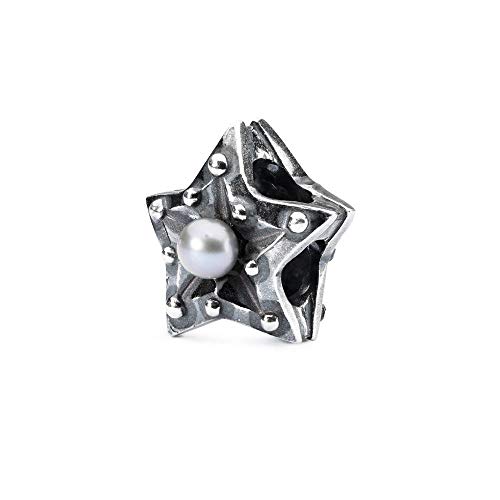 Trollbeads Damen-Bead Stern des Mittelpunkts 925 Silber Perle grau - TAGBE-00222 von Trollbeads