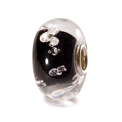 Trollbeads Damen-Bead Universal Diamond, Black 925 Silber Glas - UU81002 von Trollbeads