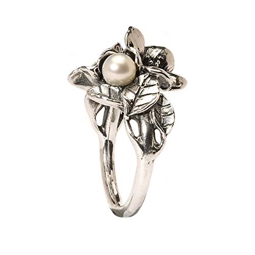 Trollbeads Damen-Ring Hawthorn With Pearl 925 Silber Gr. 58 (18.5) - TAGRI-00228 von Trollbeads