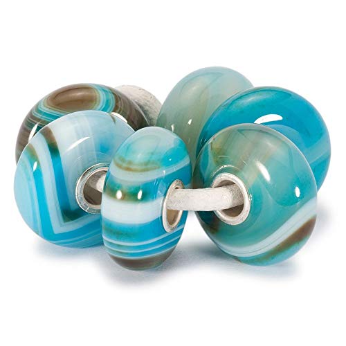 Trollbeads Damen Türkis gestreifter Achat TSTBE-00003 von Trollbeads