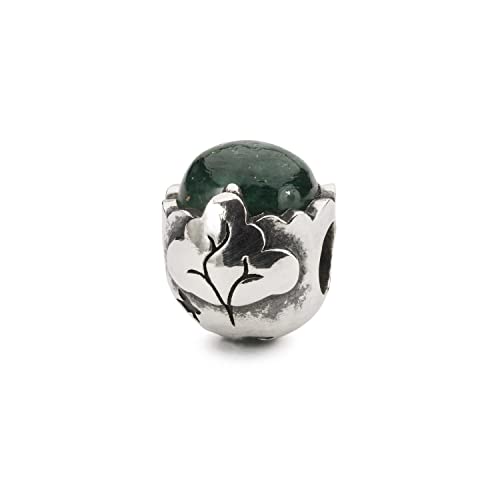 Trollbeads Day Bead Silberbead mit Edelstein (Grün) von Trollbeads