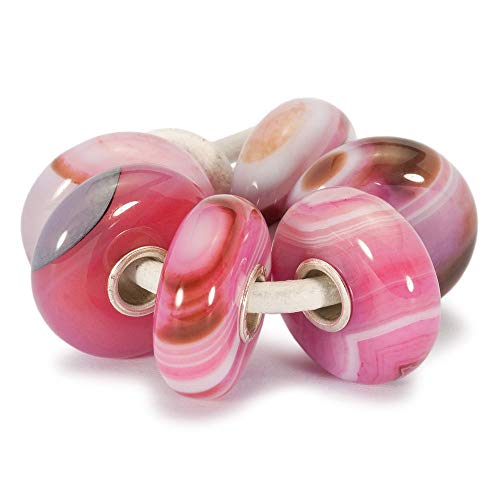 Trollbeads Damen Rosa gestreifer Achat TSTBE-00001 von Trollbeads