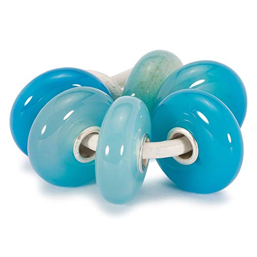 Trollbeads Damen-Bead Turquoise Agate Kit Glas - 80607 von Trollbeads