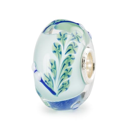 Trollbeads Frühlings Kollektion Blühende Verbindungen 2024 Glasbeads (Blaue Weide TGLBE-20406) von Trollbeads