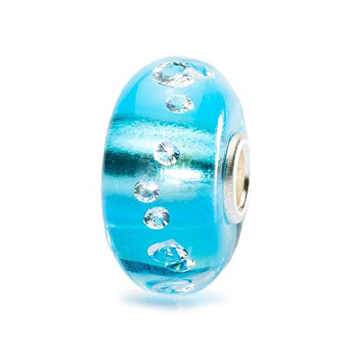 Trollbeads Damen-Bead Muranoglas Diamanten Eisblau 925 Sterling Silber TGLBE-00040 von Trollbeads