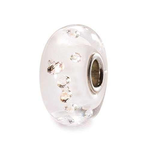 Trollbeads Damen-Bead Universal Diamond, White 925 Silber Glas - UU81001 von Trollbeads