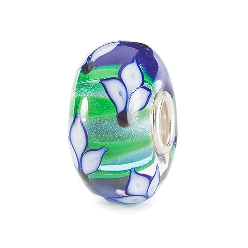 Trollbeads Herbstkollektion Pfötchenliebe Glasbeads (Blaue Iris Blüte) von Trollbeads