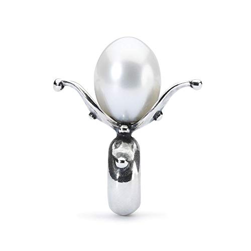 Trollbeads Damen-Bead Keimende Spacer 925 Silber Perle weiß - TAGBE-00213 von Trollbeads