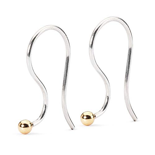 Trollbeads Damen-Ohrhänger Earring Hooks, Silver/Gold 925 Silber - TAGEA-00003 von Trollbeads