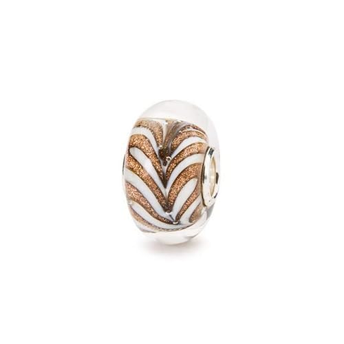 Trollbeads TGLBE-20284 Golden Fountain Glas Bead von Trollbeads