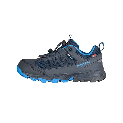 Kinder Tronfjell niedriger Wanderschuh Low, Marineblau/Mittelblau, Größe 28 von Trollkids