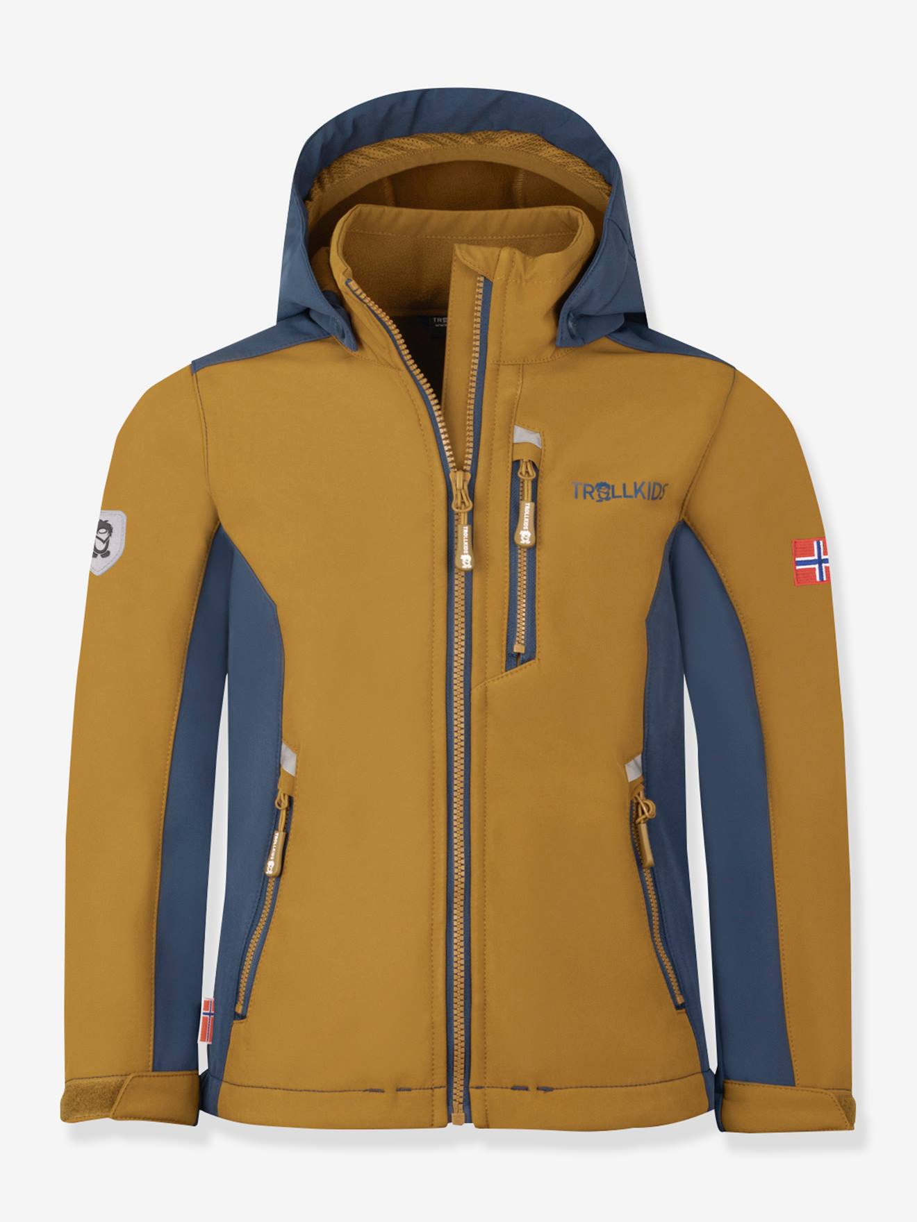 Softshell-Jacke BALESTRAND Kinder Trollkids ocker von Trollkids