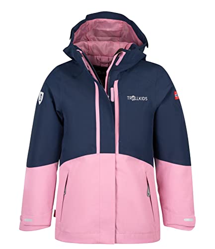 Trollkids 3in1 Mädchen Jacke Skanden, Marineblau/Violett, Größe 110 von Trollkids