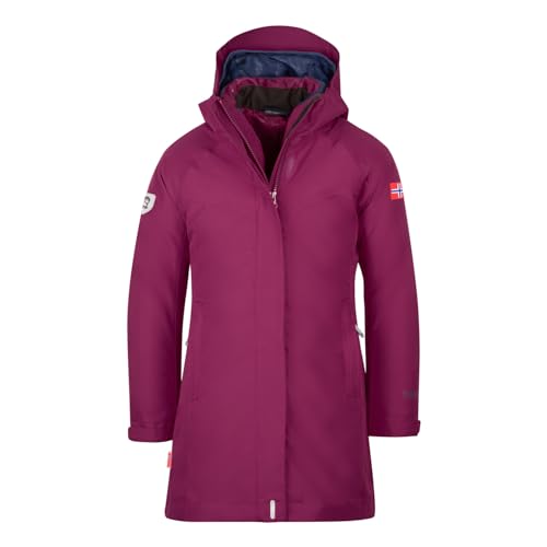 Trollkids Girls Senja 3in1 Coat 128, Plum/Navy von Trollkids