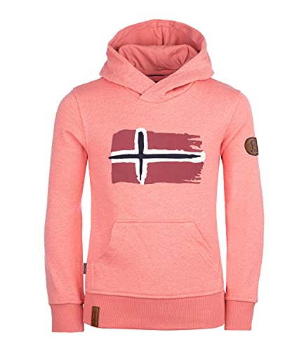 Trollkids Baumwoll Hoodie Pullover mit Kapuze, Antik-Rosa, Größe 116 von Trollkids