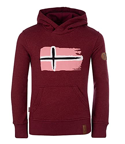 Trollkids Baumwoll Hoodie Pullover mit Kapuze, Kastanienbraun, Größe 152 von Trollkids