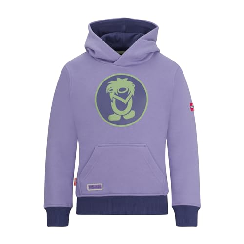 Trollkids Baumwoll Hoodie Pullover mit Kapuze, Lila/Violettblau, Größe 128 von Trollkids