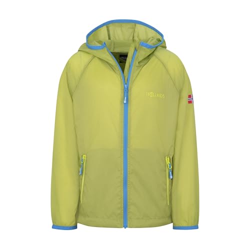Trollkids Kids Fjell Running Jacket 128, Kiwi/Vivd Blue von Trollkids