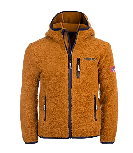 Trollkids Fleece Jacke Mandal, Bronze/Marineblau, Größe 152 von Trollkids