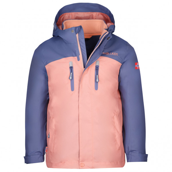 Trollkids - Girl's Bryggen 3in1 Jacket - Doppeljacke Gr 110 rosa von Trollkids