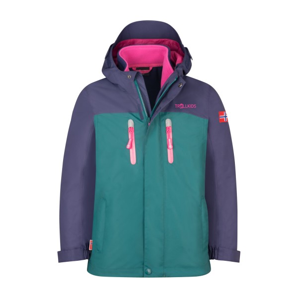 Trollkids - Girl's Bryggen 3in1 Jacket - Doppeljacke Gr 92 türkis/blau Trollkids - Girl's Bryggen 3in1 Jacket - Doppeljacke Gr 92 türkis/blau von Trollkids
