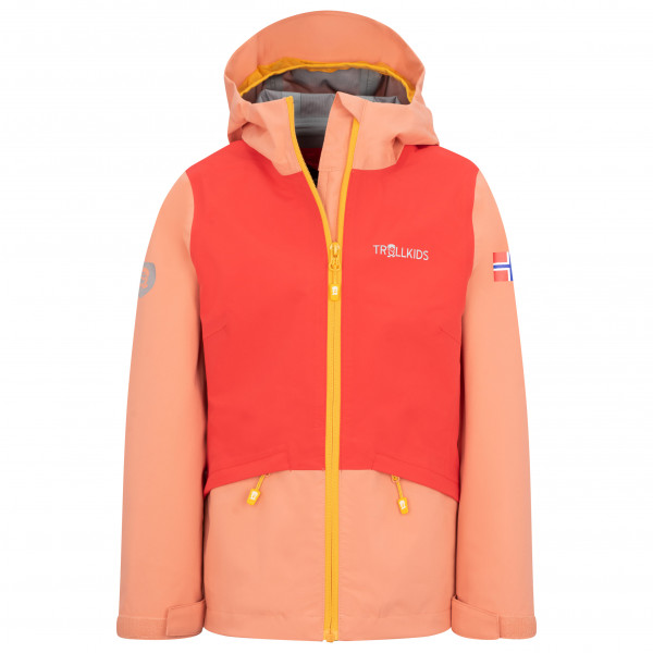 Trollkids - Girl's Gjende Jacket - Regenjacke Gr 128 rot von Trollkids