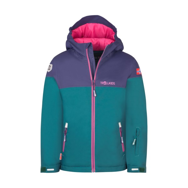 Trollkids - Girl's Hallingdal Jacket - Winterjacke Gr 128 türkis von Trollkids