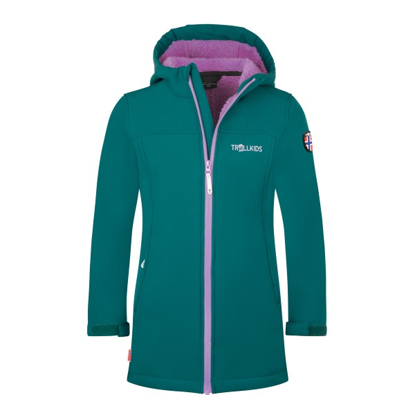 Trollkids - Girl's Kristiansand Coat - Softshelljacke Gr 140 türkis von Trollkids