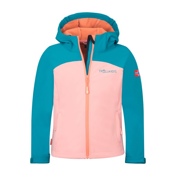 Trollkids - Girl's Kristiansand Jacket XT - Softshelljacke Gr 164 rosa/türkis von Trollkids