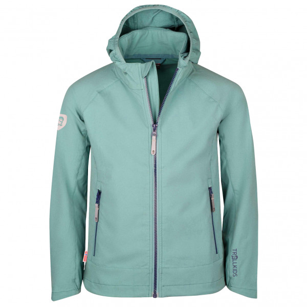 Trollkids - Girl's Kvalvika Jacket - Softshelljacke Gr 104 türkis von Trollkids