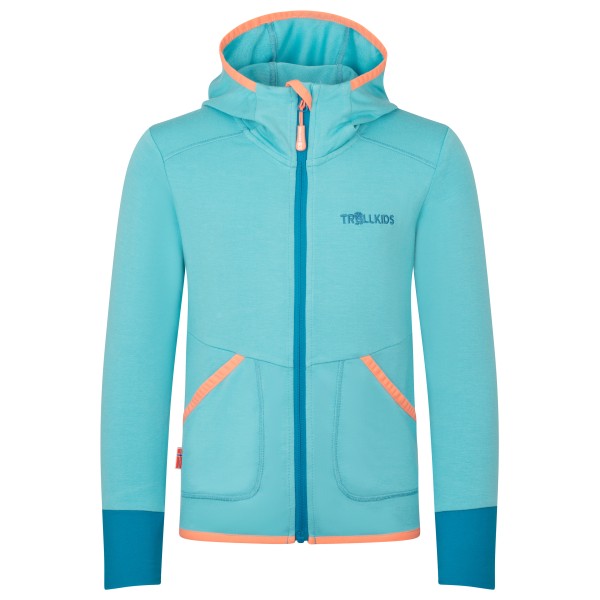 Trollkids - Girl's Saltfjord Jacket - Sweat- & Trainingsjacke Gr 176 türkis von Trollkids