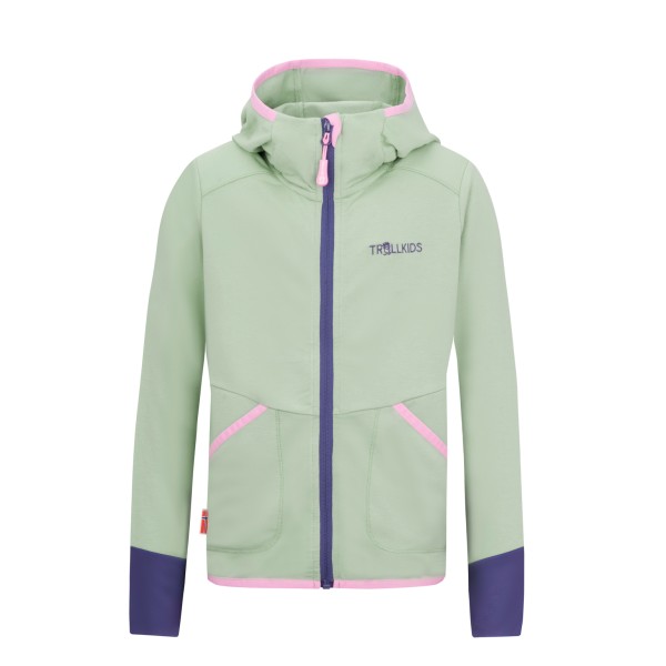 Trollkids - Girl's Saltfjord Jacket - Sweat- & Trainingsjacke Gr 92 grün von Trollkids