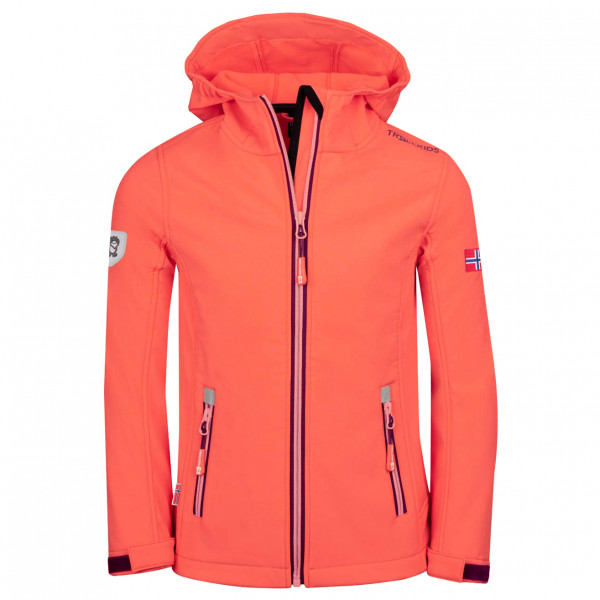 Trollkids - Girl's Trollfjord Jacket - Softshelljacke Gr 116 rot von Trollkids