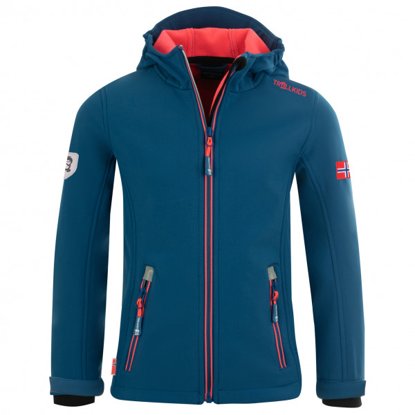 Trollkids - Girl's Trollfjord Jacket - Softshelljacke Gr 140 blau von Trollkids